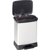 CURVER Abfalleimer DECO Bin METALLIC´S DUO,  28 Liter K203291KD88KK,  Farbe: schwarz / silber metallic