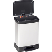 CURVER Abfalleimer DECO Bin METALLIC´S DUO,  28 Liter K203291KD88KK,  Farbe: schwarz / silber metallic