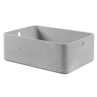 CURVER BETON Aufbewahrungsbox,  hellgrau 04787-021-00,  Maße (B x H x L): 24 x 12 x 34 cm,  Größe M,  8 Liter