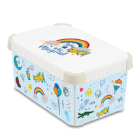 CURVER DECO´s Stockholm Aufbewahrungsbox,  5, 5 Liter 04710-B66-07,  Design: Back to school
