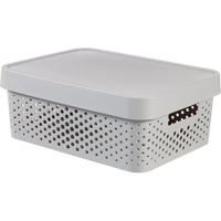 CURVER INFINITY Box mit Punktmuster,  11 Liter 04753-099-00,  Farbe: light grey