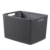 CURVER JUTE RECYCLING Aufbewahrungskorb,  20 Liter 01907-G44-01,  Farbe: deep shadow