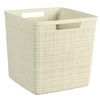 CURVER JUTE RECYCLING Aufbewahrungskorb Cube,  17 Liter 01906-885-00,  Farbe: off white
