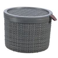 CURVER JUTE RECYCLING Aufbewahrungskorb,  rund 01903-G44-01,  Farbe: deep shadow