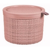 CURVER JUTE RECYCLING Aufbewahrungskorb,  rund K255197,  Farbe: rosa