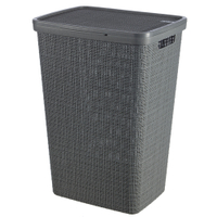 CURVER JUTE RECYCLING Wäschesammler,  58 Liter 08093-G44-00 ,  Farbe: deep shadow