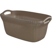 CURVER KNIT Wäschekorb,  40 Liter 03677-X59-00,  Farbe: harvest brown