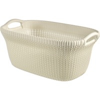 CURVER KNIT Wäschekorb,  40 Liter 03677-X64-00,  Farbe: oasis white