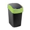 CURVER Mülleimer Flip Bin,  10 Liter K229417KO47KK,  Farbe: schwarz / grün