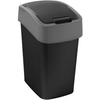 CURVER Mülleimer Flip Bin,  10 Liter K229418KD88KK,  Farbe: schwarz / soft grey