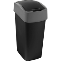 CURVER Mülleimer Flip Bin,  45 Liter K229411KV96KK,  Farbe: schwarz / soft grey