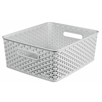 CURVER MY STYLE RECYCLING Korb,  Rattan-Optik 03611-099-22,  Maße (H x B x T): 13, 3 x 29, 6 x 33, 5 cm