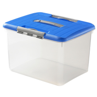 CURVER Optima-Box XL Aufbewahrungsbox,  30 Liter 0003337600,  Farbe: blau/transparent