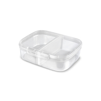 Curver Snapbox Lunchbox,  transparent 252944,  mit Trennfach,  Maße (L x B x H): 26, 5 x 21, 6 x 7, 8 cm,  3, 3 Liter