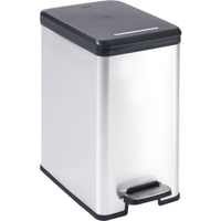 CURVER Treteimer DECO Bin SLIM,  25 Liter 02339-582-00,  Farbe: schwarz / silber metallic