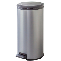 CURVER Treteimer DECO Round Bin,  30 Liter K225316KJ55KK,  Farbe: schwarz / silber matt