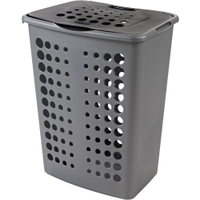 CURVER VICTOR Wäschesammler,  60 Liter K211304KY57KK,  Farbe: silber/anthrazit