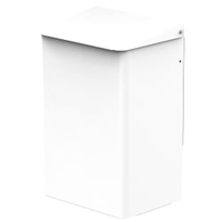 CWS Abfallbehälter,  Aluminium 3110000,  Aluminium,  pulverbeschichtet,  weiß