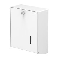 CWS Universal 750 Faltpapierspender 3110700,  Aluminium weiß,  mit Zylinderschloss