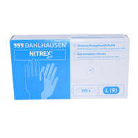 Dahlhausen Einmalhandschuh Nitrex,  Nitril 7582000003,  1 Packung = 100 Stück,  Größe L