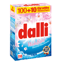 dalli Waschmittel Wohlfühl,  Pulver,  110 WL 528479,  1 Packung = 7, 15 kg,  für ca. 110 Waschladungen
