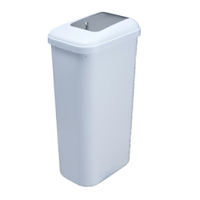 Damenhygienebehälter mit Edelstahldeckel,  40 Liter AM40001,  Farbe: weiß