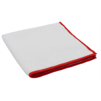 De Witte Recycelt Soft 83 Mikrofasertuch,  300 g/m² 1 Packung = 5 Tücher,  Farbe: rot/weiß
