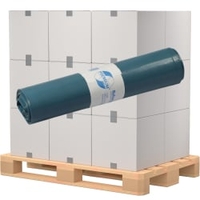 DEISS PREMIUM Abfallsack 120 Liter blau,  ca. 1130 g/Rolle,  T100 10065,  1 Palette = 48 Karton = 480 Rollen = 7.200 Stück