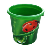 Dekor Eimer,  10 Liter 10125500 Marienkäfer,  Motiv: Marienkäfer