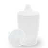 Dr. Junghans Einnehmbecher,  Schnabeltasse Senioren,  auslaufsicher 29004,  1 Becher ohne Griff + 1 Deckel (12 mm),  weiß