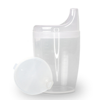Dr. Junghans Einnehmbecher,  Schnabeltasse Senioren,  auslaufsicher 29076,  1 Becher ohne Griff + 1 Deckel (12 mm),  milchig