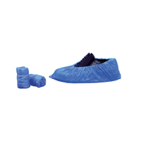 Dr. Junghans medical Überschuhe aus Kunststoff zum Einmalgebrauch 15801,  1 Packung = 100 Stück,  blau