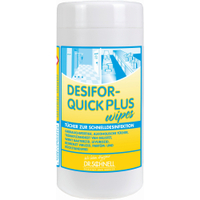 Dr. Schnell DESIFOR-QUICK PLUS WIPES Schnelldesinfektionstücher 554,  1 Dose = 120 Tücher