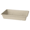 DUNI BioPak Bagasse Box ungeteilt,  rechteckig 177010,  1 Karton = 12 x 40 Stück,  1200ml,  braun