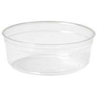DUNI BioPak Crystal Deli Menübox ungeteilt,  transparent 177065,  1 Karton = 10 x 35 Stück,  250 ml