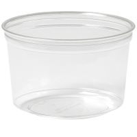 DUNI BioPak Crystal Deli Menübox ungeteilt,  transparent 177067,  1 Karton = 10 x 35 Stück,  500 ml