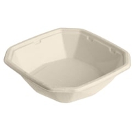 DUNI BioPak Menüschale Octabagasse,  ungeteilt 188140,  1 Karton = 6 x 50 Stück,  400 ml,  braun
