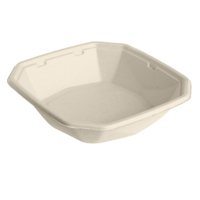 DUNI BioPak Menüschale Octabagasse,  ungeteilt 188141,  1 Karton = 6 x 50 Stück,  650 ml,  braun