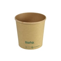 DUNI BioPak Ronda Bowl Slim ungeteilt,  750 ml 196028,  1 Karton = 15 x 35 Stück,  braun