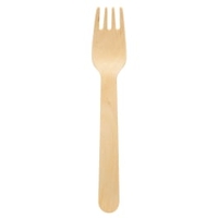DUNI Holzbesteck,  Gabel,  BioPak,  160 mm,  gewachst 195928,  1 Karton = 10 Packungen à 100 Stück