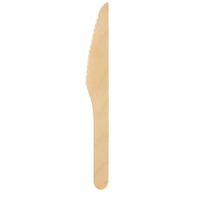 DUNI Holzbesteck,  Messer,  BioPak,  165 mm,  gewachst 195929,  1 Karton = 10 Packungen à 100 Stück