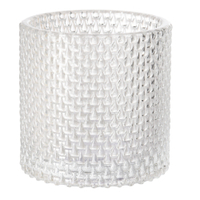DUNI Kerzenhalter Calm Teelichthalter aus Glas 191464,  1 Karton = 6 x 1 Stück,  klar