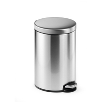 DURABLE Edelstahl Treteimer,  metallic silber 340123,  Volumen: 12 Liter