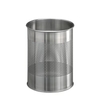 DURABLE Papierkorb aus Edelstahl,  rund,  15 Liter 338123,  Maße: 315 x 260 mm,  metallic silber,  P 165 mm