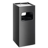 DURABLE Papierkorb mit Ascher,  eckig,  17 Liter 333101,  Farbe: schwarz