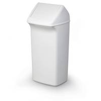 DURABLE Wertstofftonne DURABIN FLIP 40,  mit Schwingdeckel VEH2013001,  40 Liter,  Farbe: weiß