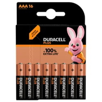 DURACELL Plus Alkaline Batterie AAA,  LR03,  1, 5 V 163835,  1 Packung = 16 Stück