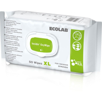 ECOLAB Incidin OxyWipe XL Desinfektionstücher,  25 x 37 cm 3092080,  1 Packung = 50 Tücher