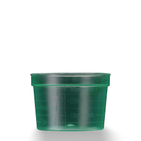 Einmal-Medizinbecher,  30 ml,  graduiert L-09172-G,  1 Packung = 50 Stück,  Farbe: grün