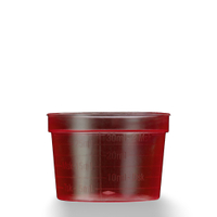 Einmal-Medizinbecher,  30 ml,  graduiert L-09172-R,  1 Packung = 50 Stück,  Farbe: rot
